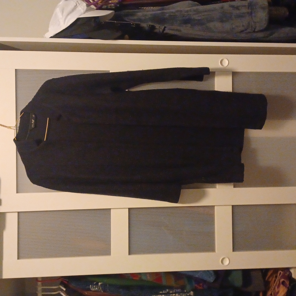 Long dark blue sweater